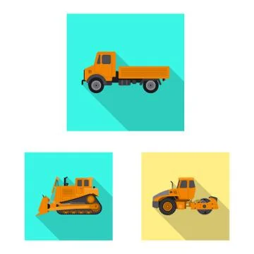 Isolated object of build and construction logo. Set of build and machinery stock Stock-Illustration