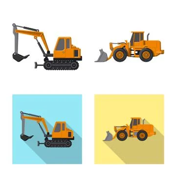 Isolated object of build and construction symbol. Set of build and machinery Stock Illustration