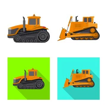 Isolated object of build and construction icon. Collection of build and 스톡 일러스트