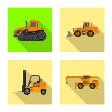 Isolated object of build and construction icon. Collection of build and Illustrazione stock