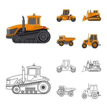 Isolated object of build and construction icon. Collection of build and Illustrazione stock