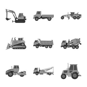 Isolated object of build and construction symbol. Set of build and machinery 스톡 일러스트