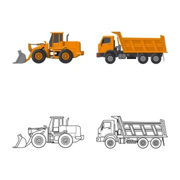 Isolated object of build and construction symbol. Collection of build and 스톡 일러스트