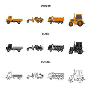 Isolated object of build and construction logo. Set of build and machinery stock 스톡 일러스트