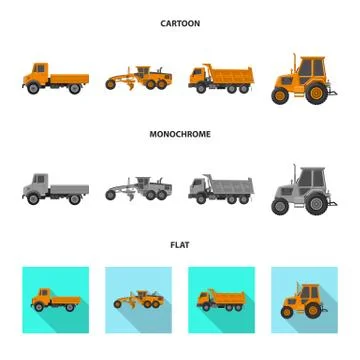 Isolated object of build and construction icon. Collection of build and 스톡 일러스트
