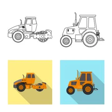 Isolated object of build and construction icon. Collection of build and Illustrazione stock