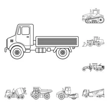 Isolated object of build and construction sign. Collection of build and Stock Illustration