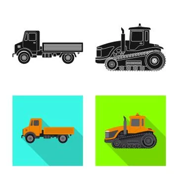 Isolated object of build and construction symbol. Set of build and machinery Stock Illustration