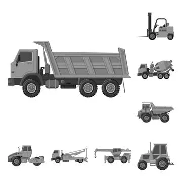 Isolated object of build and construction sign. Collection of build and Stock Illustration