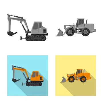 Isolated object of build and construction icon. Collection of build and Stock Illustration