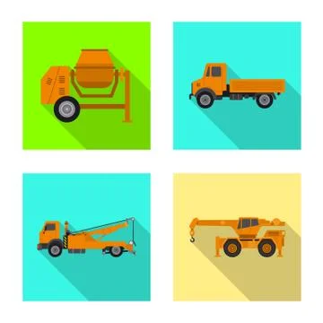 Isolated object of build and construction sign. Collection of build and 스톡 일러스트