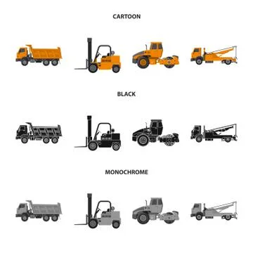 Isolated object of build and construction logo. Collection of build and Illustrazione stock