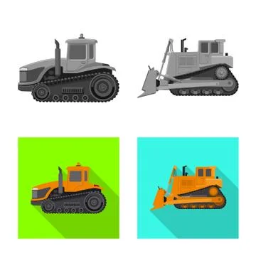 Isolated object of build and construction logo. Collection of build and 스톡 일러스트