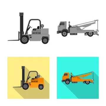Isolated object of build and construction logo. Collection of build and 스톡 일러스트