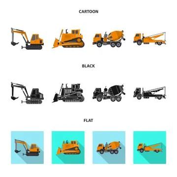 Isolated object of build and construction icon. Collection of build and Stock-Illustration