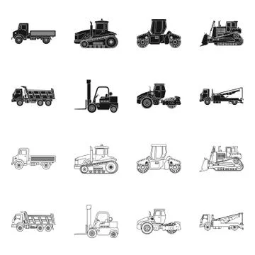 Isolated object of build and construction symbol. Collection of build and 스톡 일러스트