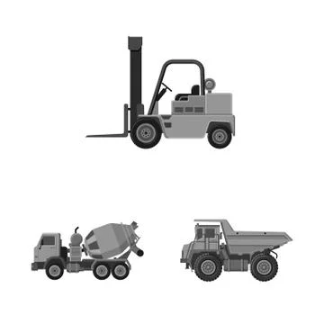 Isolated object of build and construction icon. Collection of build and 스톡 일러스트