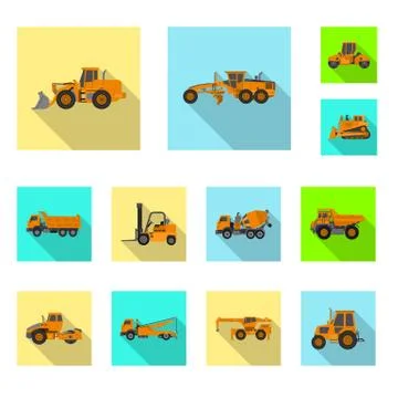 Isolated object of build and construction logo. Collection of build and Stockillustratie