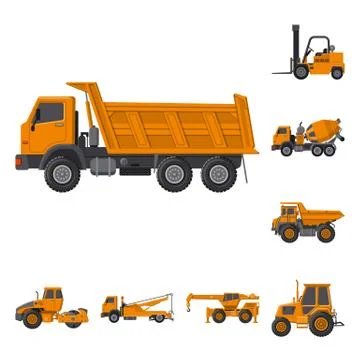Isolated object of build and construction icon. Set of build and machinery 스톡 일러스트