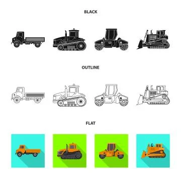 Isolated object of build and construction sign. Collection of build and Stock-Illustration