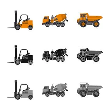 Isolated object of build and construction symbol. Collection of build and Stock Illustration