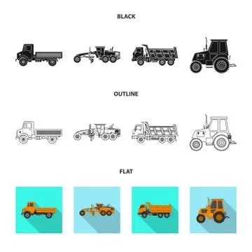 Isolated object of build and construction symbol. Collection of build and Stock Illustration