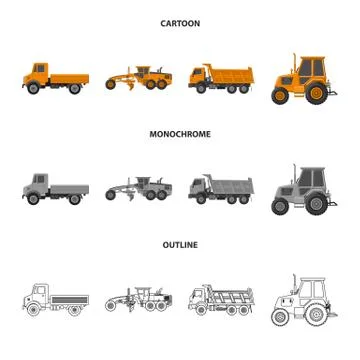 Isolated object of build and construction sign. Collection of build and Stock Illustration