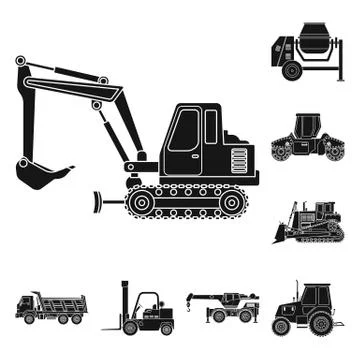 Isolated object of build and construction sign. Collection of build and 스톡 일러스트