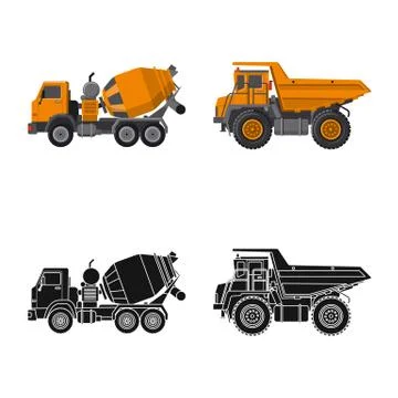 Isolated object of build and construction symbol. Collection of build and Stock Illustration
