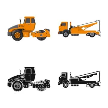 Isolated object of build and construction icon. Collection of build and Illustrazione stock