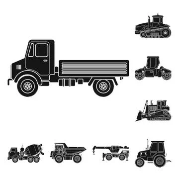 Isolated object of build and construction logo. Collection of build and 스톡 일러스트