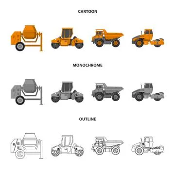 Isolated object of build and construction symbol. Collection of build and Illustrazione stock