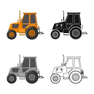 Isolated object of build and construction sign. Set of build and machinery stock Stock Illustration