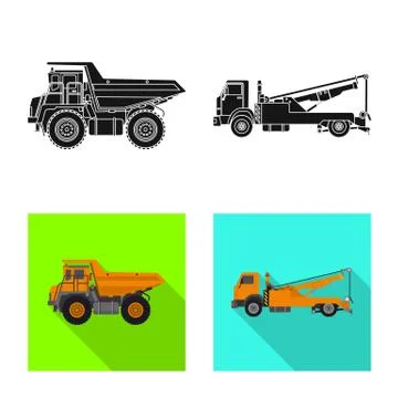 Isolated object of build and construction sign. Set of build and machinery 스톡 일러스트