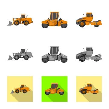 Isolated object of build and construction symbol. Set of build and machinery 스톡 일러스트