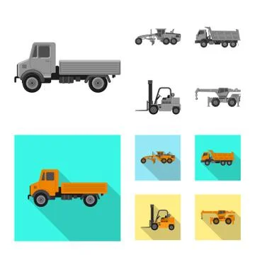 Isolated object of build and construction symbol. Set of build and machinery Stock Illustration