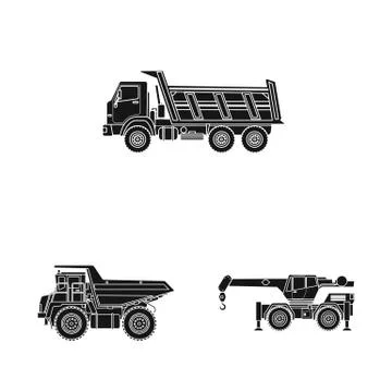 Isolated object of build and construction logo. Set of build and machinery 스톡 일러스트