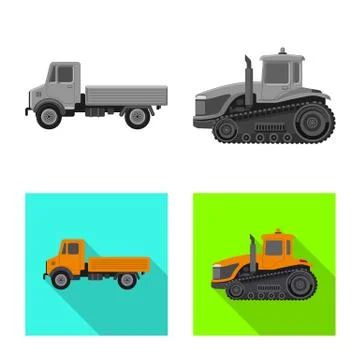 Isolated object of build and construction logo. Set of build and machinery stock Illustrazione stock