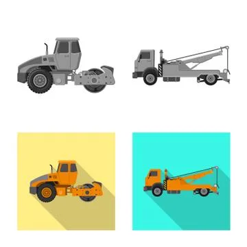 Isolated object of build and construction icon. Collection of build and Stock Illustration