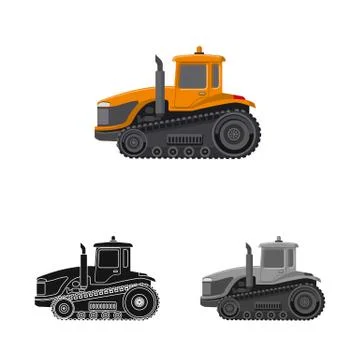 Isolated object of build and construction sign. Set of build and machinery stock Stock Illustration