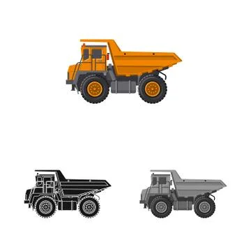 Isolated object of build and construction sign. Set of build and machinery stock 스톡 일러스트