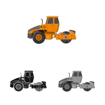 Isolated object of build and construction symbol. Set of build and machinery 스톡 일러스트