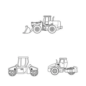 Isolated object of build and construction symbol. Collection of build and Stock Illustration