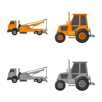 Isolated object of build and construction symbol. Set of build and machinery 스톡 일러스트