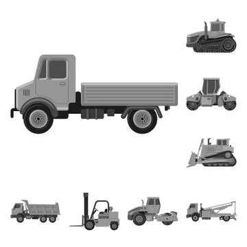 Isolated object of build and construction symbol. Collection of build and 스톡 일러스트