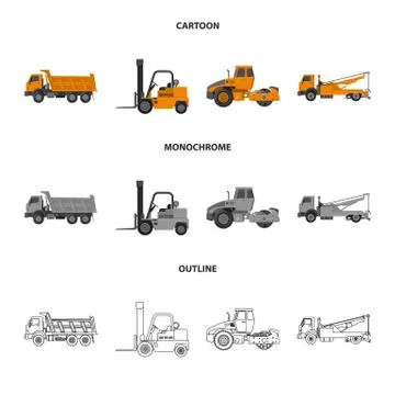 Isolated object of build and construction symbol. Collection of build and 스톡 일러스트