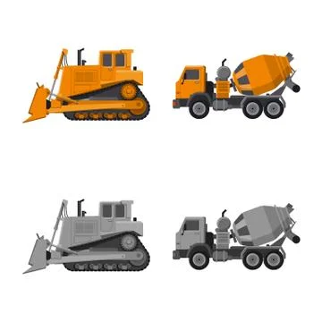 Isolated object of build and construction sign. Collection of build and Stock-Illustration