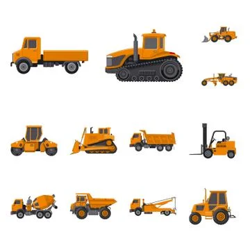 Isolated object of build and construction symbol. Collection of build and Stock Illustration