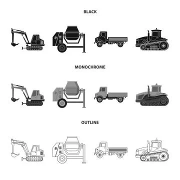 Isolated object of build and construction symbol. Collection of build and Stock Illustration