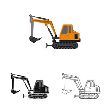 Isolated object of build and construction sign. Collection of build and 스톡 일러스트